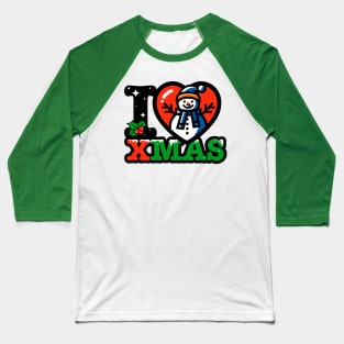 I heart snowman xmas Baseball T-Shirt